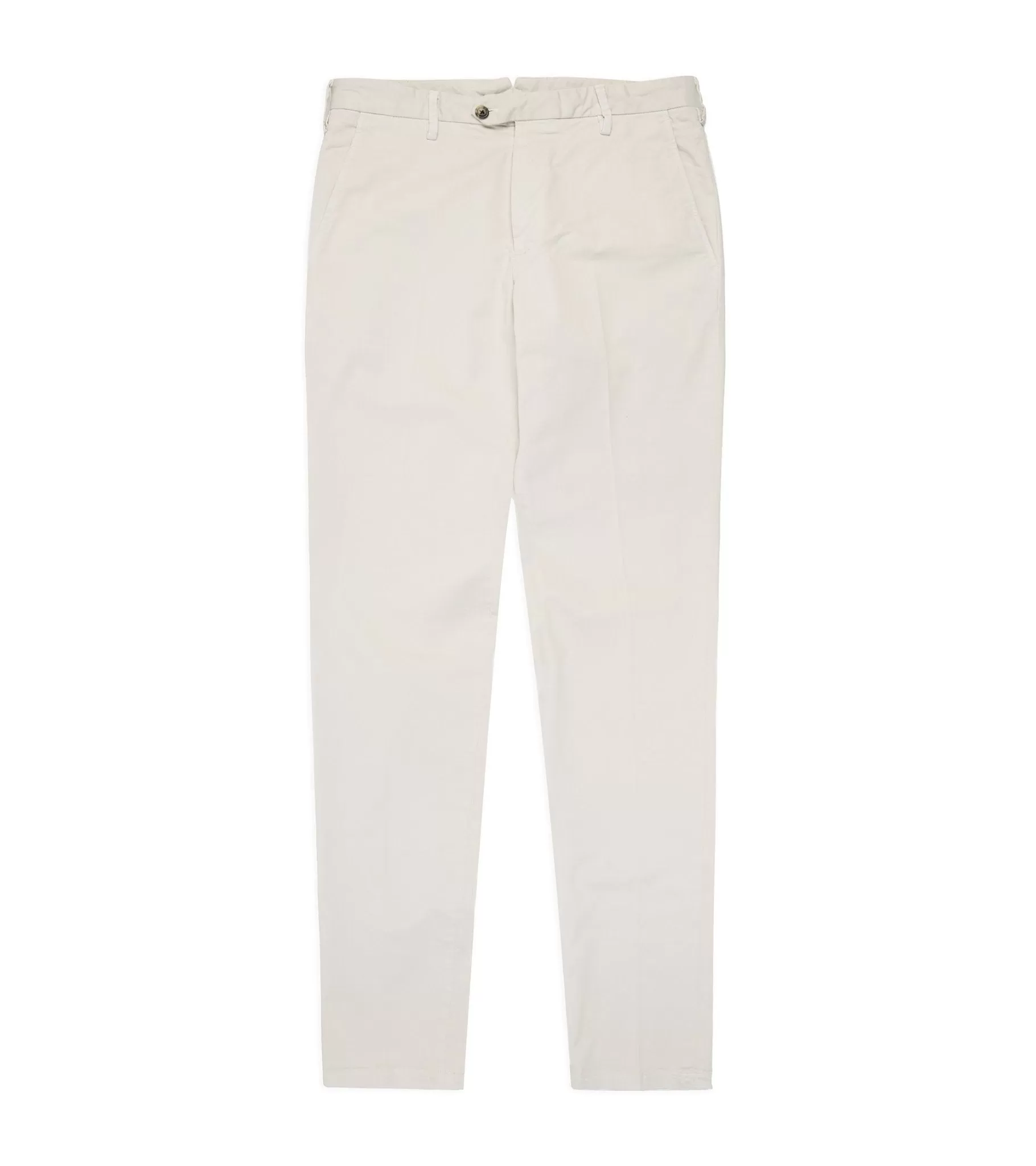 Trunk Welbeck Flat Front Cotton Trousers: Bone