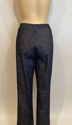 Vintage Chanel 99P, 1999 Spring denim blue jeans pants trousers FR 38