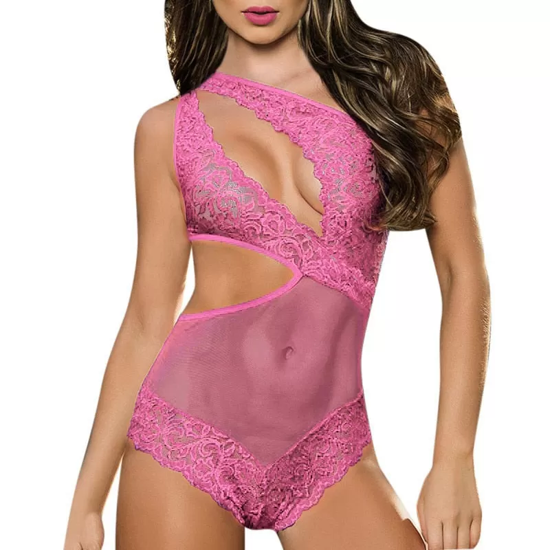 Women Sexy See-through Lingerie Push Up Nightwear Bodysuit