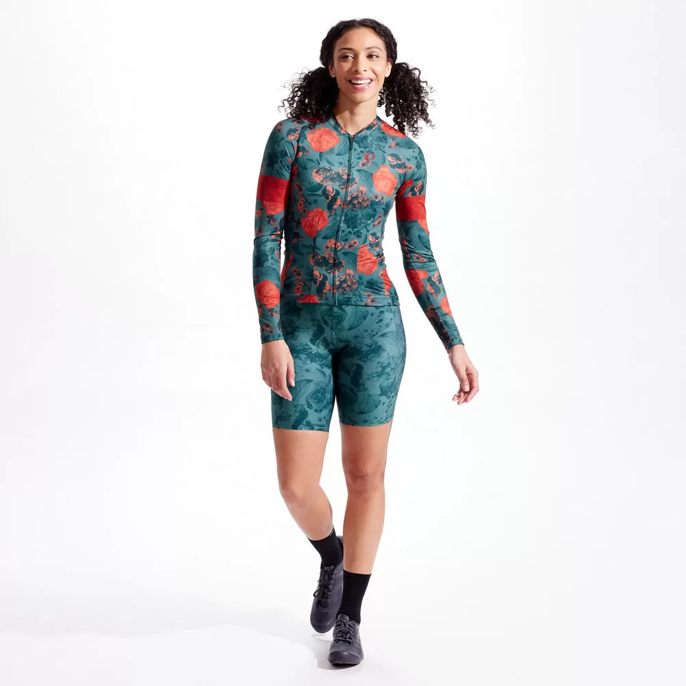 Women's Attack Long Sleeve Jersey- Floral