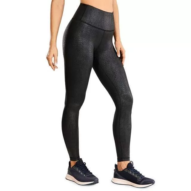 Women'S Matte Coated Faux Leather Texture Legging Workout Leggings Sport Women Fitness Mesh Tight Pants With Drawcord